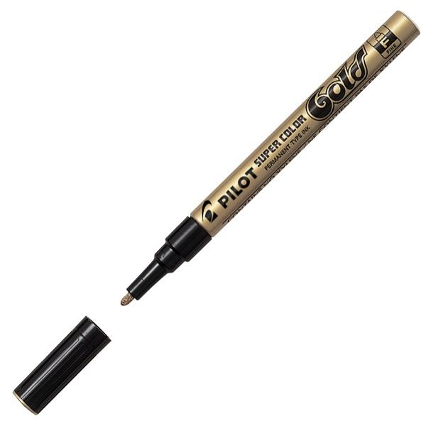 Pilot Super Colour Gold Permanent Marker Fine Tip OfficeMax NZ