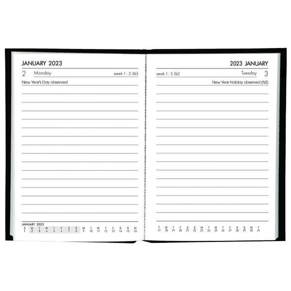 Collins A71 Pocket Diary 1 Day To A Page 2023 Black OfficeMax NZ