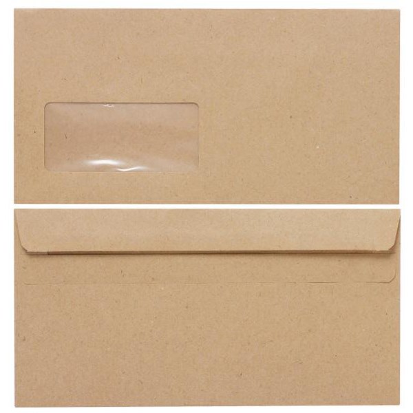 Croxley DLE Window Envelopes Seal Easi Manilla 133018, Box of 500