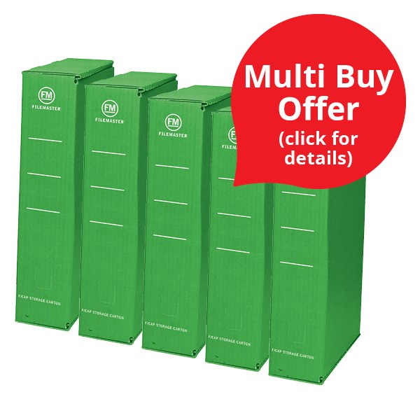 FM Coloured Storage Box File Foolscap Green OfficeMax NZ