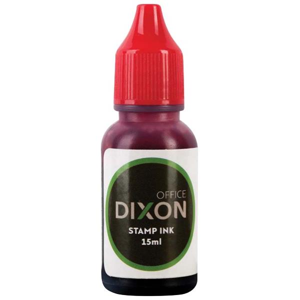 Dixon SelfInking Stamp Ink Refill 15ml Red OfficeMax NZ