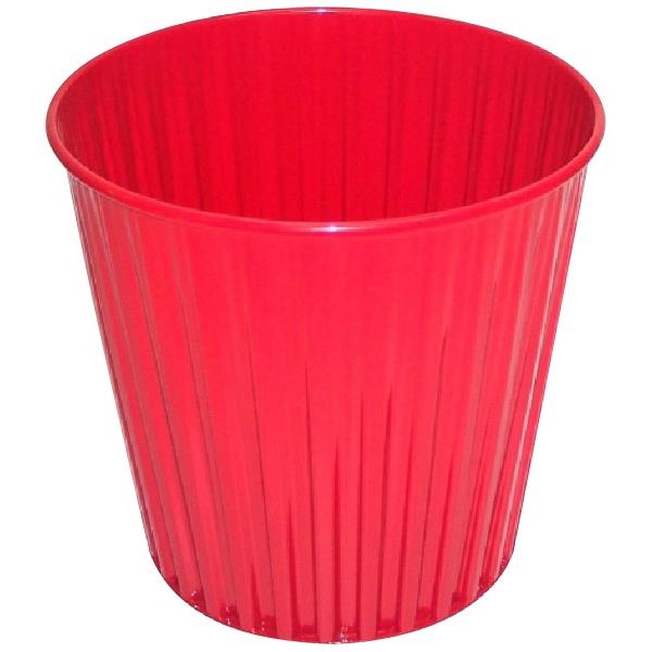 Fluteline Metal Waste Rubbish Bin 15 Litre 30cm Red OfficeMax NZ
