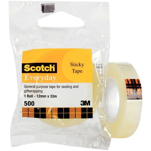 Scotch® 500 Everyday Tape 12mm x 33m Clear OfficeMax NZ
