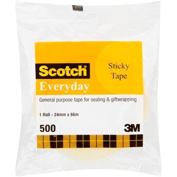 3M™Scotch® 500 Everyday Tape 24mm x 66m Clear OfficeMax NZ