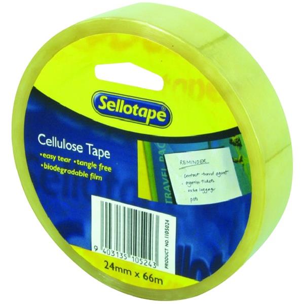 Sellotape 1105 Cellulose Tape 24mm x 66m Clear OfficeMax NZ