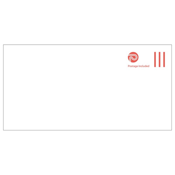 NZ Post DLE Postage Paid Envelopes Seal Easi White 133712, Pack of 100