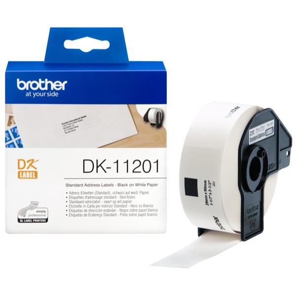 Brother Standard Address Labels DK11201 29x90mm White, Roll of 400