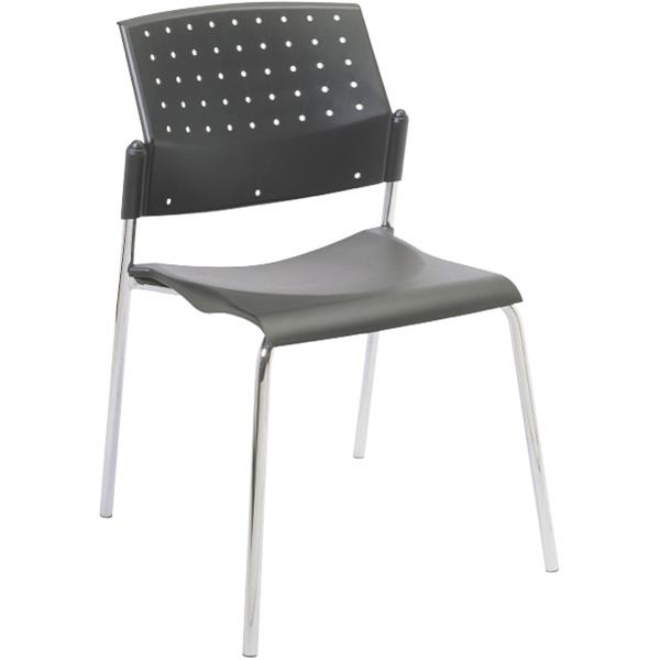 550 Guest Chair Chrome Frame Black OfficeMax NZ