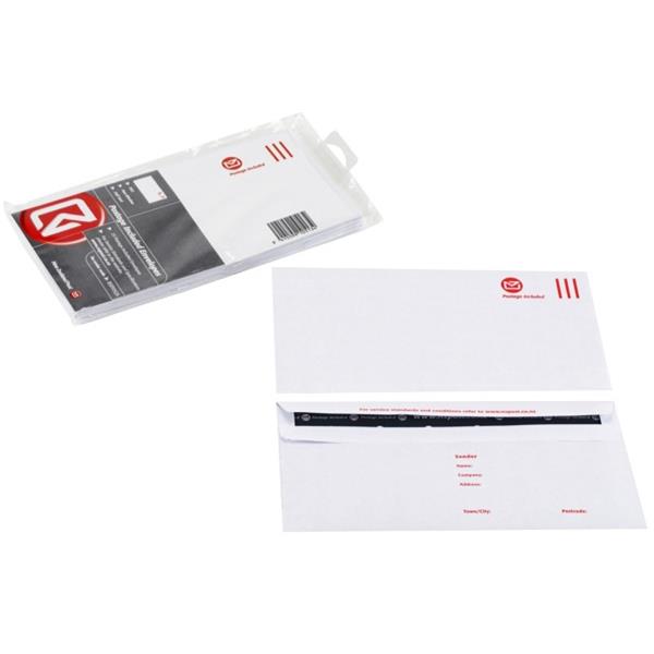 NZ Post DLE Postage Paid Envelopes Seal Easi White 133715, Pack of 25