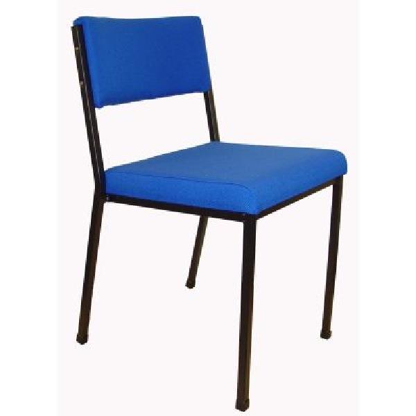 MS2 Stacker Chair Black Frame Electric Blue Fabric OfficeMax NZ
