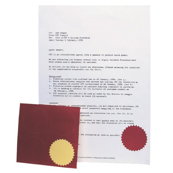 Legal Seals 50mm Red, Sheet of 4 OfficeMax NZ