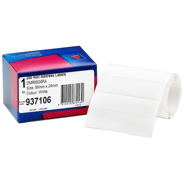 Avery DMR8924RA, Roll Address Labels 24x89mm, Box of 250 OfficeMax NZ