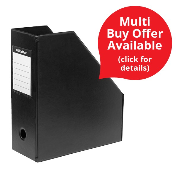 OfficeMax PVC Magazine File Holder, Large, Black OfficeMax NZ