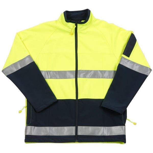 JB's Wear Soft Shell Hi Vis Jacket Small Lime/Navy | OfficeMax NZ