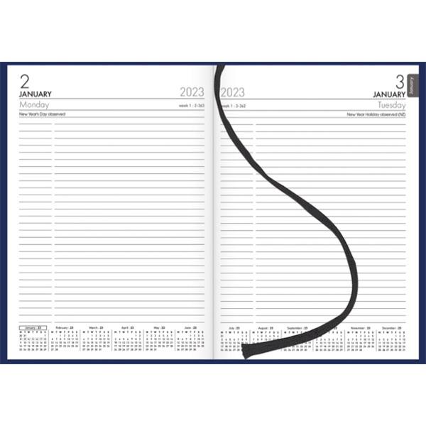 Collins A51 Diary A5 1 Day To A Page 2023 Blue Officemax Nz