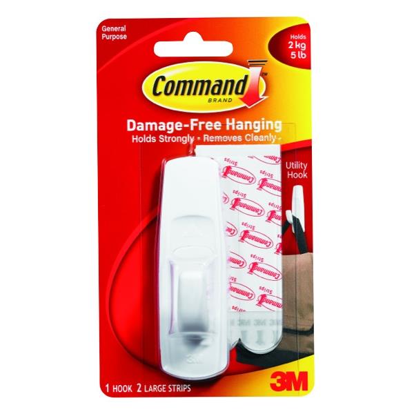 Command™ Adhesive Hook Large, Pack of 1 | OfficeMax NZ