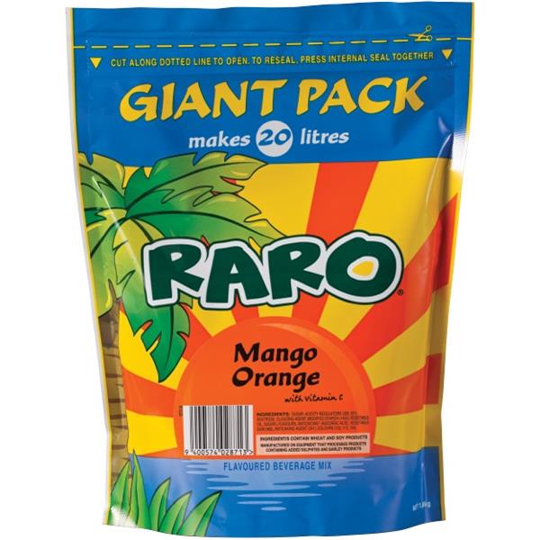 Raro Powdered Drink Orange Mango 1.6kg OfficeMax NZ