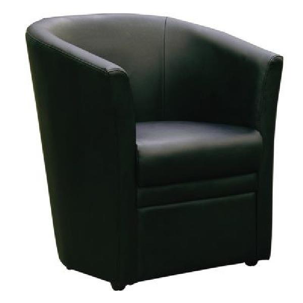 Vortex Tub Chair Black PU OfficeMax NZ