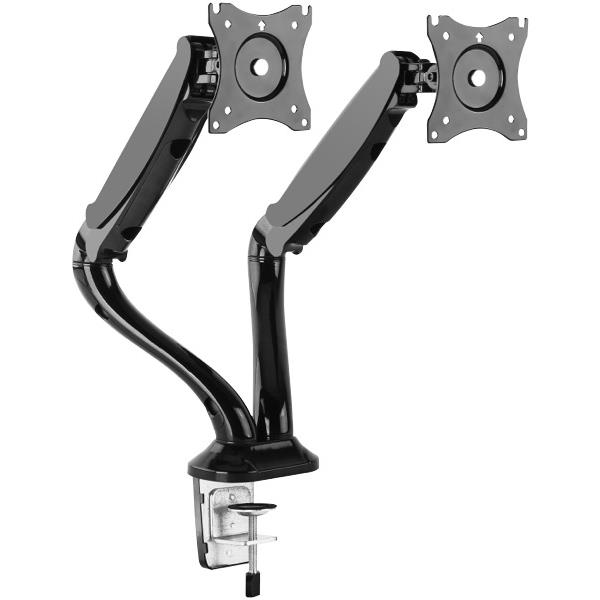 Brateck Counter Balance Dual Monitor Arm Black OfficeMax NZ