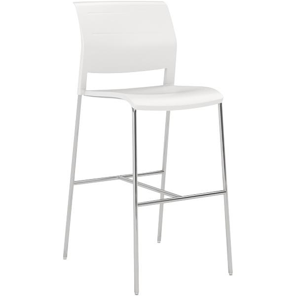 Game Bar Stool White/Silver OfficeMax NZ