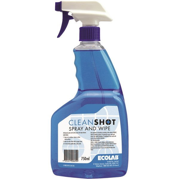 Ecolab Cleanshot Spray And Wipe 750ml OfficeMax NZ