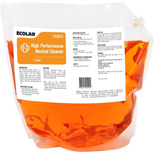 Ecolab High Performance Neutral Cleaner 2 Litre OfficeMax NZ