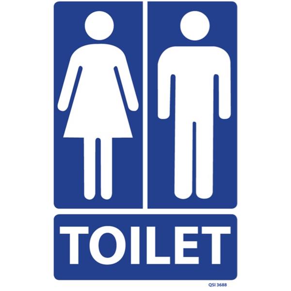 Toilet Unisex Safety Sign 240x340mm OfficeMax NZ