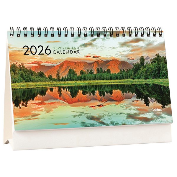Collins Desk Calendar Month To View 2024 New Zealand Landscapes