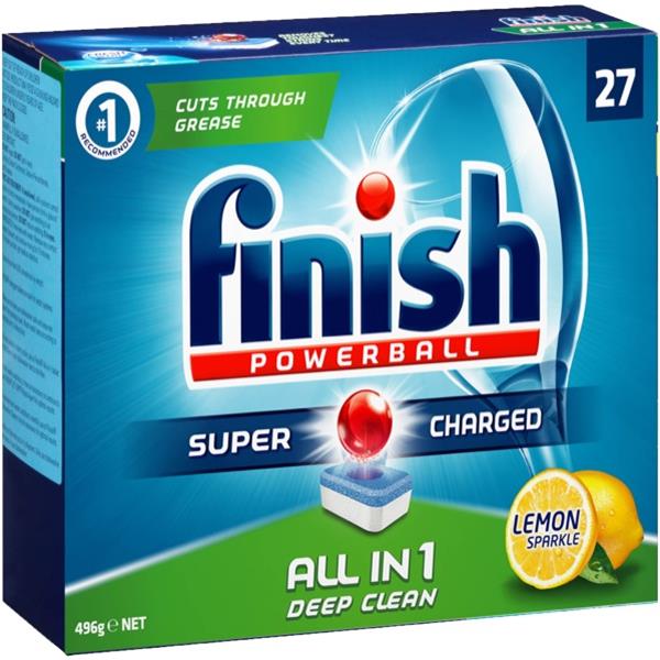 Finish Powerball All In One Dishwasher Tablets Lemon, Pack of 27