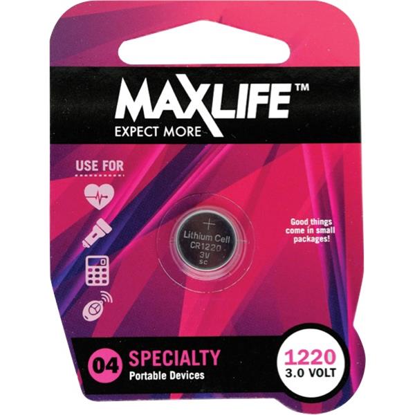 Maxlife CR1220 Lithium Speciality Cell Battery OfficeMax NZ