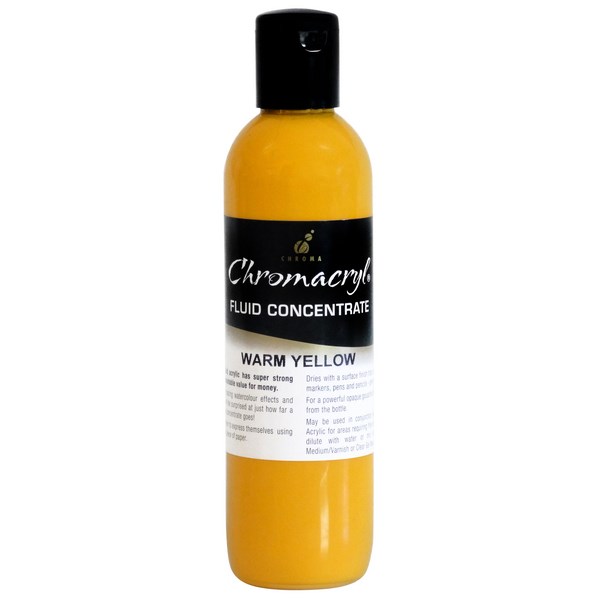 Chromacryl Liquid Acrylic Paint 250ml Warm Yellow OfficeMax NZ