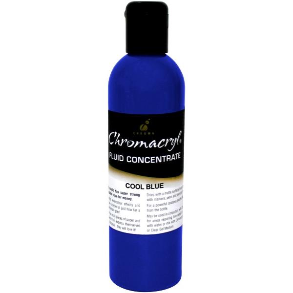 Chromacryl Liquid Acrylic Paint 250ml Cool Blue OfficeMax NZ