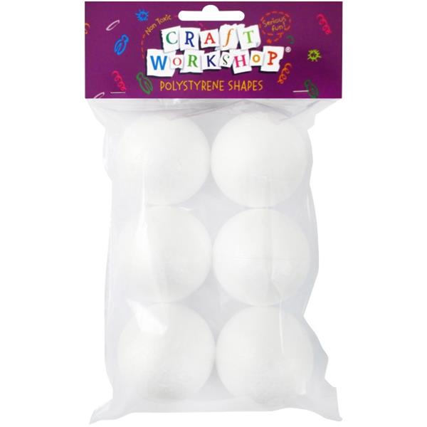 Craft Polystyrene Balls, Pack of 6 OfficeMax NZ