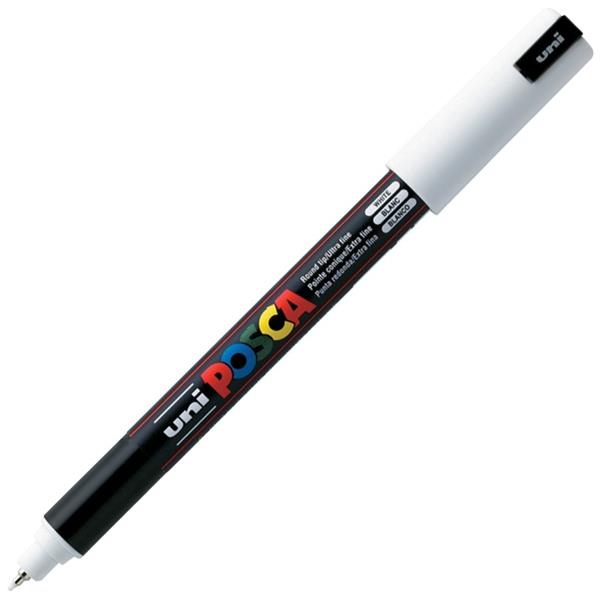uni Posca White Paint Marker Pen Bullet Ultra Fine PC1MRWH OfficeMax NZ