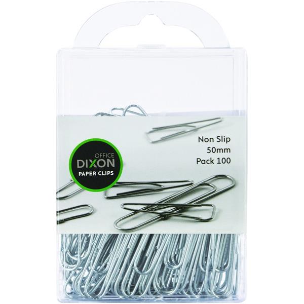 Dixon Paper Clips Round 50mm Silver, Pack of 100 OfficeMax NZ