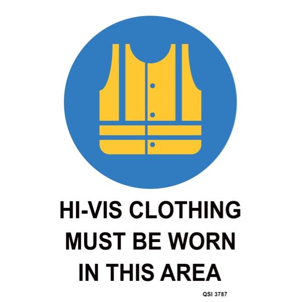 Hi Vis Clothing Must Be Worn Safety Sign 240x340mm OfficeMax NZ