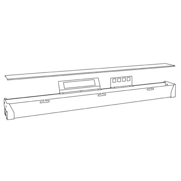 Agile Desk Cable Management Tray Single With Cover 1200mm White