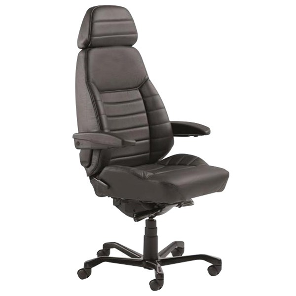 KAB Executive 24/7 Chair With Arms & Headrest Black OfficeMax NZ
