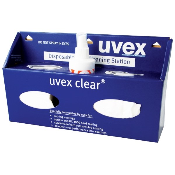 Uvex Clear Lens Cleaning Station 1012 Disposable OfficeMax NZ