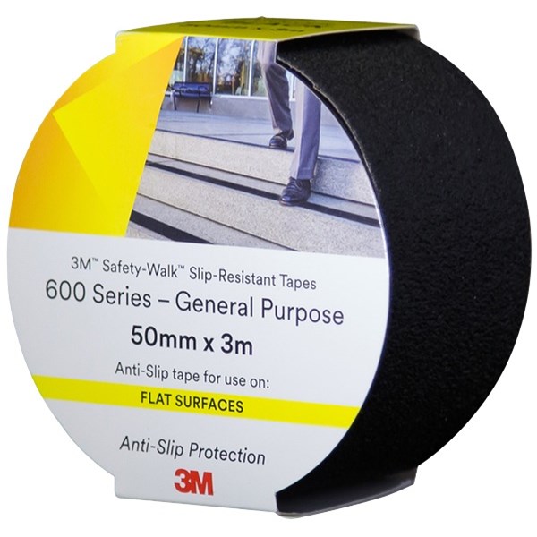 3M General Purpose Safety Walk Slip Resistant Tape 50mmx3m Black OfficeMax NZ