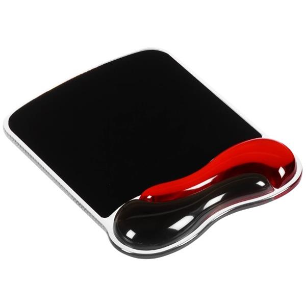 Kensington Wrist Rest & Mouse Pad Duo Gel Red/Black OfficeMax NZ