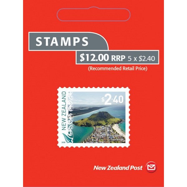 NZ Post 2.40 Definitive Postage Stamps 2018, Booklet of 5 OfficeMax NZ