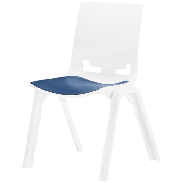 Hitch Stacker Chair White/Navy Blue OfficeMax NZ