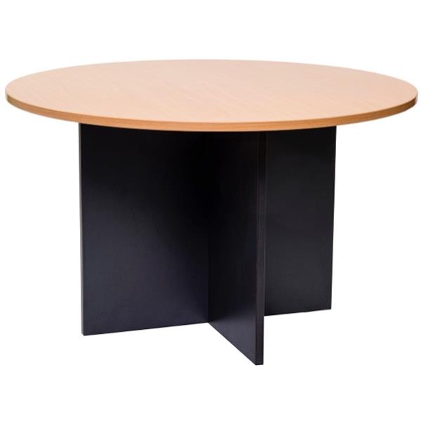 Firstline Meeting Table Round 1200mm Beech/Ironstone OfficeMax NZ