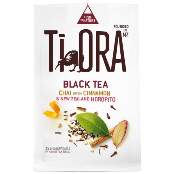 Ti Ora Herbal Tea Bags Cinnamon Chai with Horopito, Pack of 15