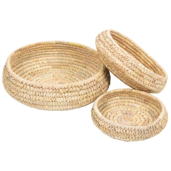 Trade Aid Round Flax Basket, Set of 3 OfficeMax NZ