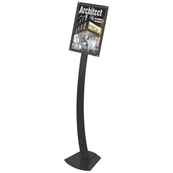 Manhattan Floor Stand Sign & Menu Holder A3 Black OfficeMax NZ