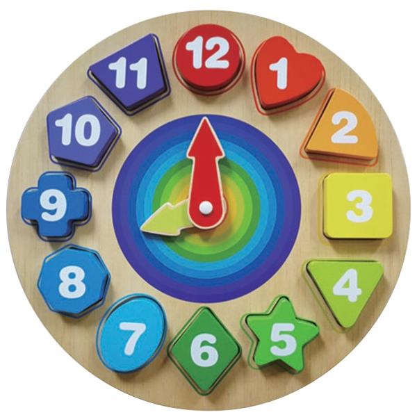 Wooden Clock With Shaped Numbers OfficeMax NZ