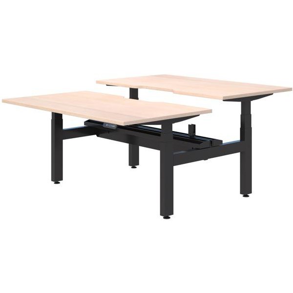 Summit II Plus Electric 2 Pod Height Adjustable Desk 1500mm Refined Oak