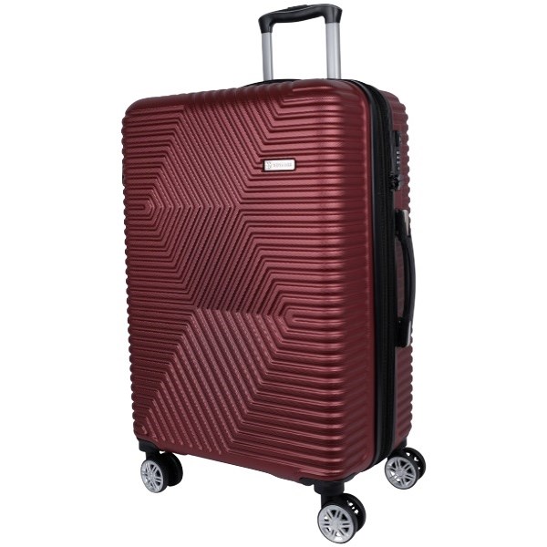 Voyager Wanaka Trolley Suitcase 60cm Red OfficeMax NZ